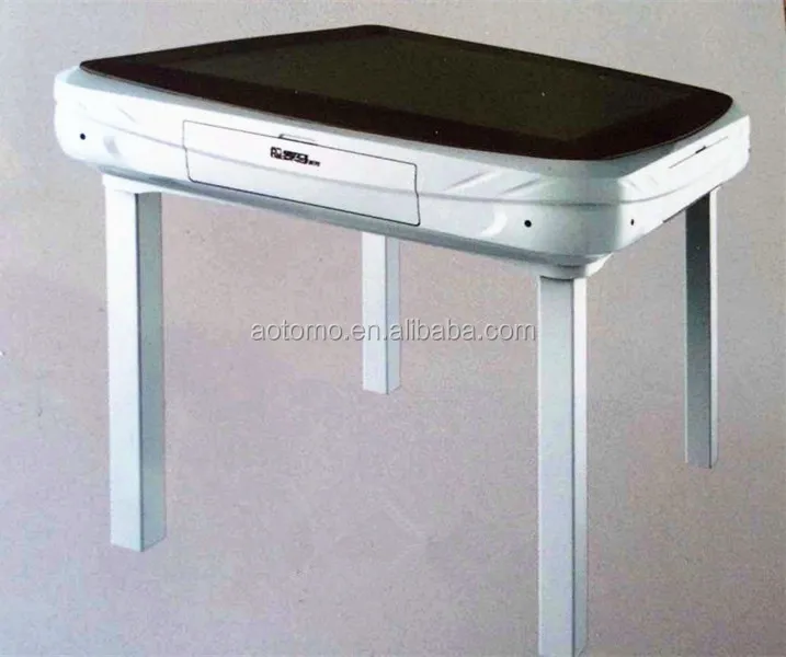 Automatic electronic dinner style silver grey color mahjong table