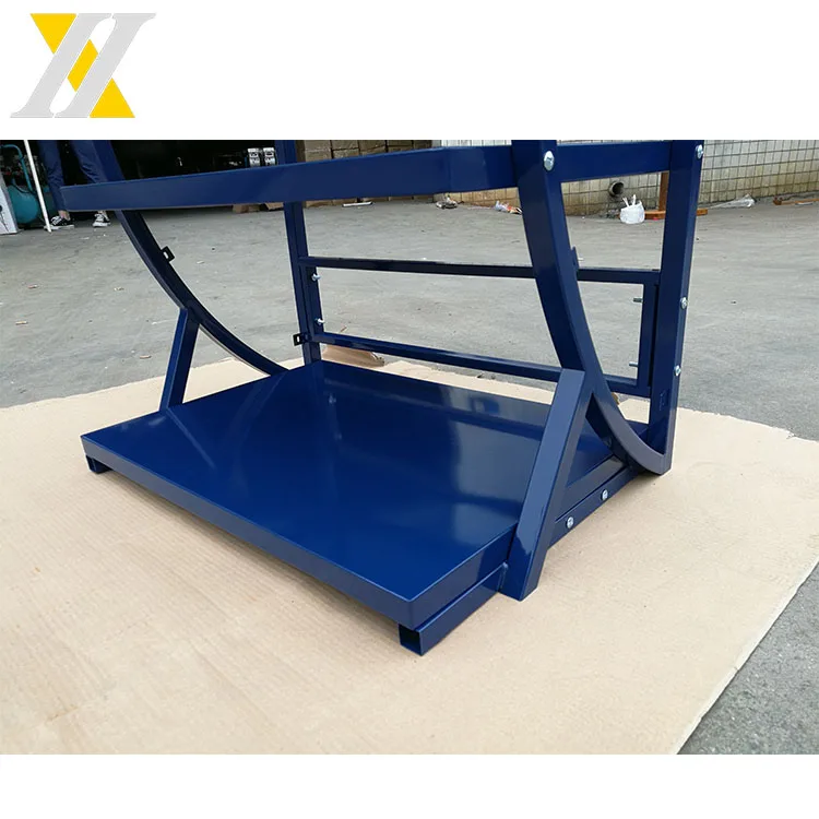 Customized Multi-storey Blue Metal Car Battery Display Rack Store Automotive Battery Display Rack Simple Bubble Wrap and Carton