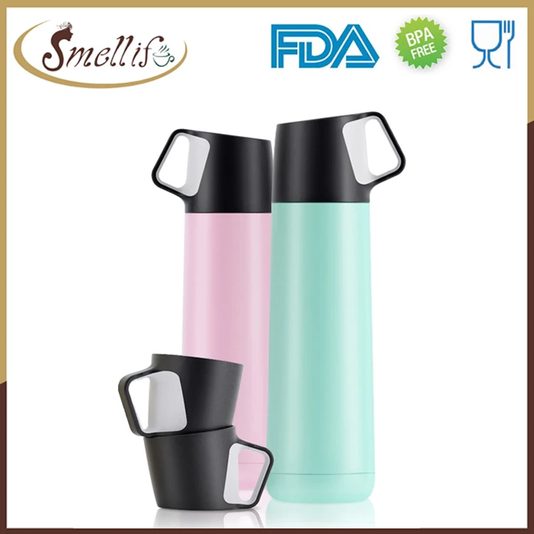 750ml Double wall  Stainless Feel  thermos vacuum flask with cup