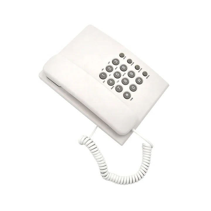 China Best Selling Classic Design Basic Landline Corded Telephone With Wall Mounted Shelf for Home and Office Use Factory