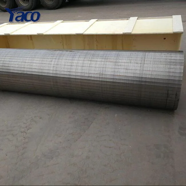 200 500 750 micron slot stainless steel V shaped wedge wire water filter mesh screen pipe