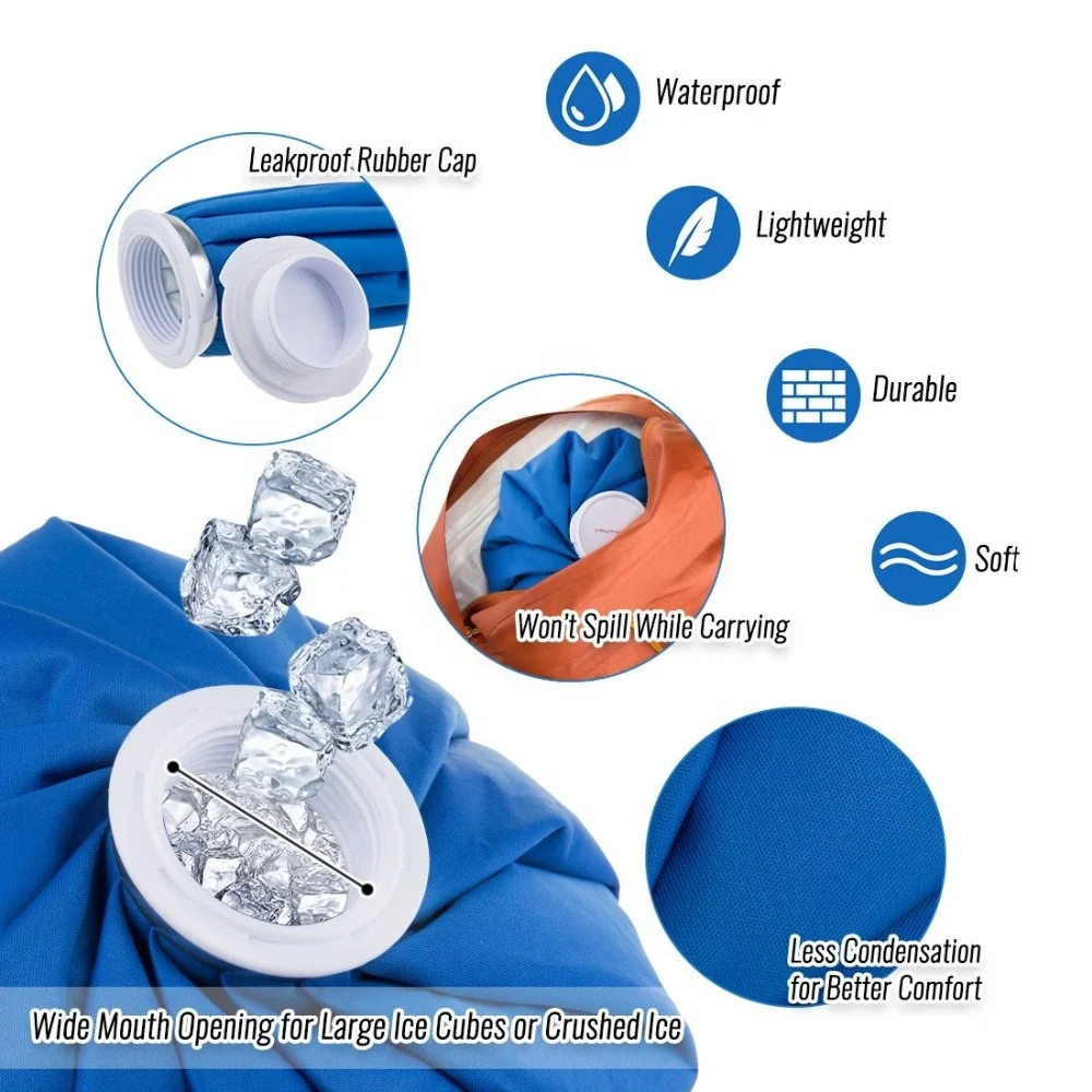 
HSR Ohuhu Hot Cold Ice Pack Reusable Ice Bag Therapy for Knee Leg Injury medical cooler bag 9inch TPU PVC 