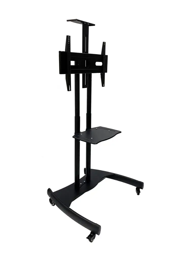 Portable Metal Iron Wheels Movable TV Mount stand / mobile tv trolley cart / LCD tv stand cart