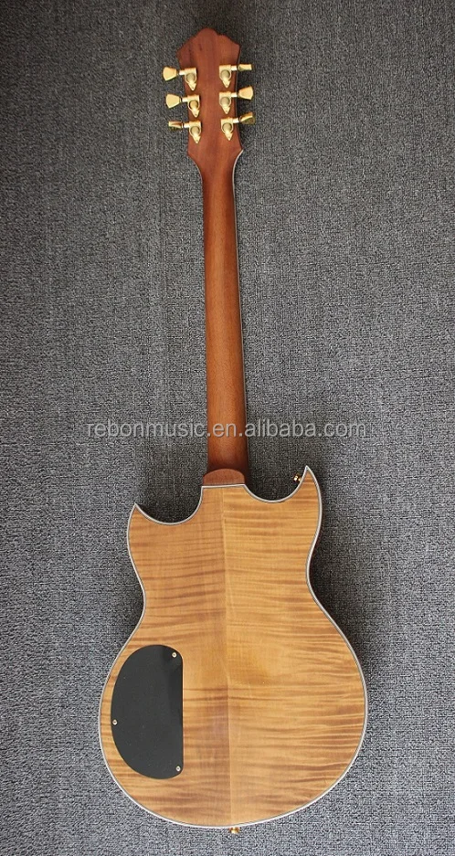 Weifang Rebon 6 String LP double cut flamed maple electric guitar