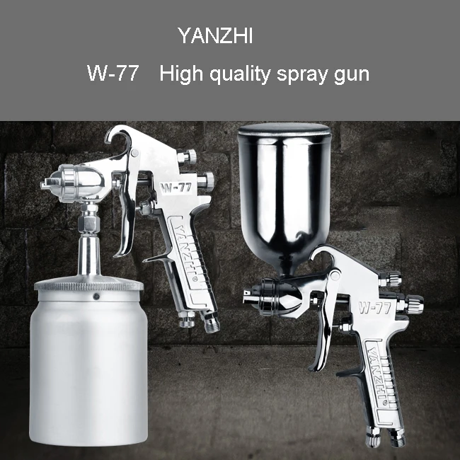 
High Quality W-77 Gravity HVLP Air Spray Gun Furniture Paint Sprayer Air Hopper 2.0mm Pneumatic High Pressure Spray Gun PG804G 
