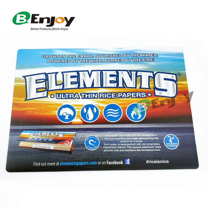 Non Slip Rubber Back  Hard PVC Counter Mat with Custom Printed