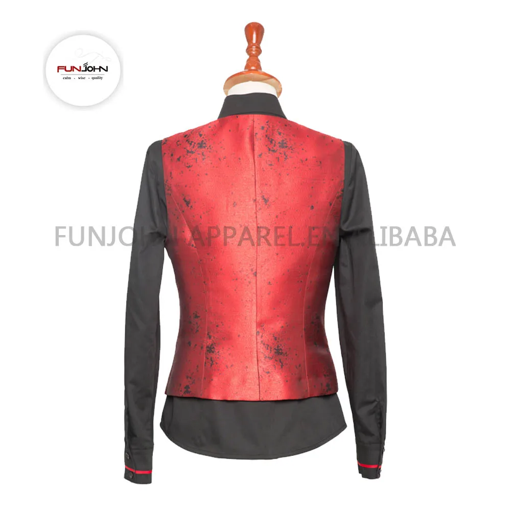 red wine uniform spa restaurant bar waitress casino uniform set for food & beverage casino department