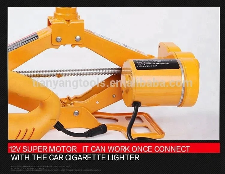 High Quality CE ISO Portable Durable 3T OEM Electric Screw Scissor Car Jack and Electric Impact Wrench DC 12V for Quick Repair