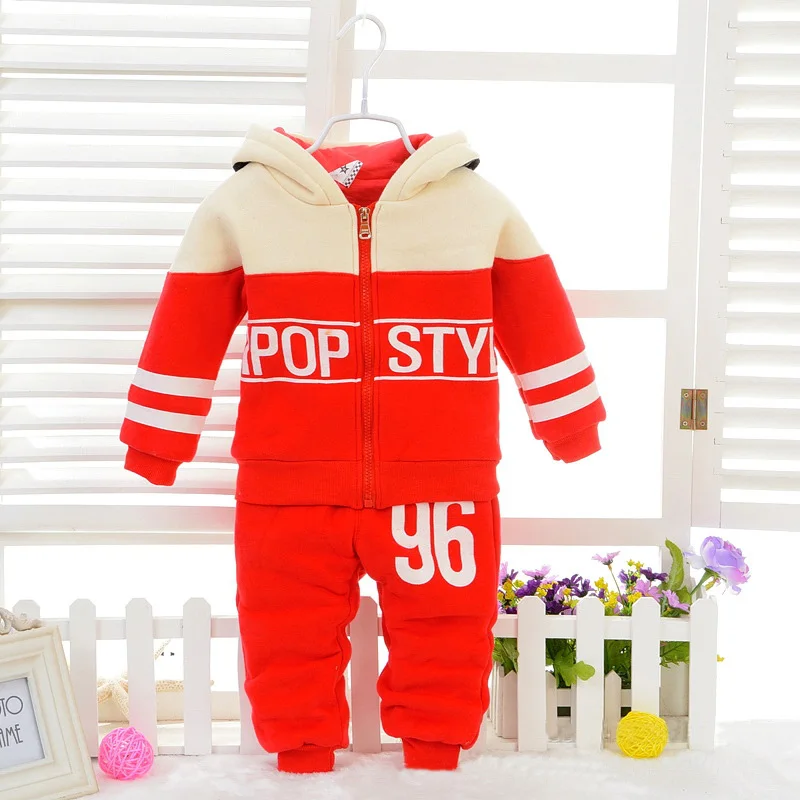 MamaLove High Quality Winter Children Clothing Set Girls/boy Suit Vest Hoodies +Pants 2pcs 1-4Y Kids Clothes For Baby Girl/boy