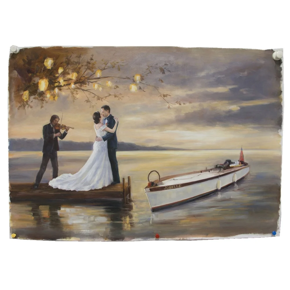 Wedding Couple Portrait Turn Photo Into Canvas Painting