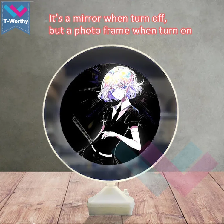 New Products Souvenirs For Wedding Guests LED Photo Frame with Mirror