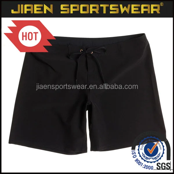 Black Colour Board Shorts 4 Way Stretch beach short wholesale unisex boardshorts