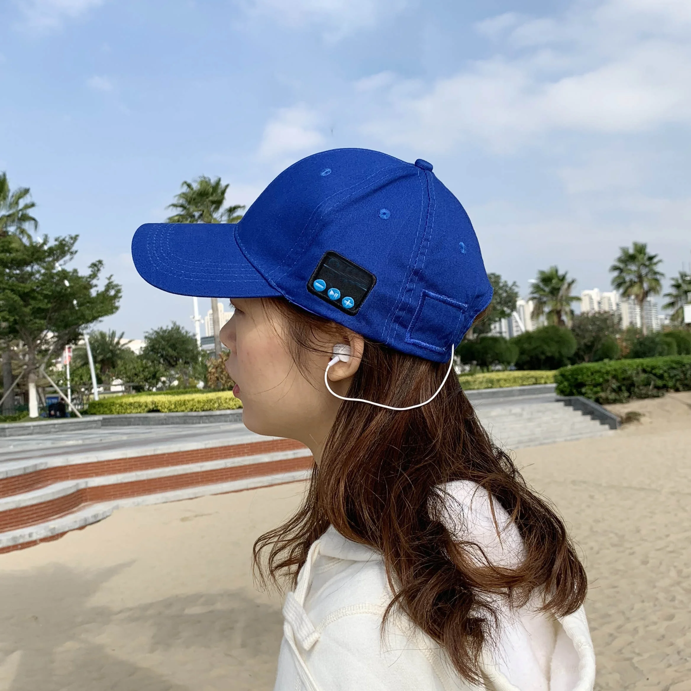 Cap with wireless music hat headphones baseball cap and hat