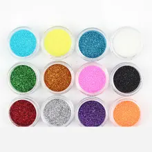 12 Color Set Pigments For Nails Acrylic Powder Glitter Nail Polish Color Acrylic Powder Nail Powder