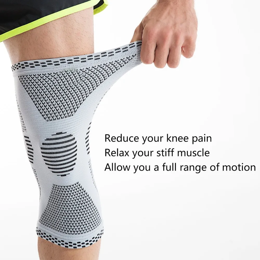 Elastic knee support brace knee pads designed logo