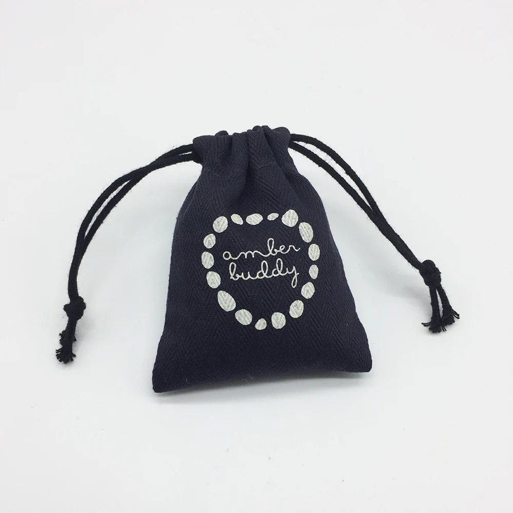 
wholesale organic cotton canvas small velvet drawstring pouch jewelry gift bag 