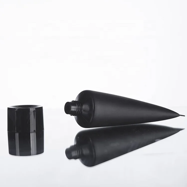 
Short Leadtime 2oz Matte Black Facial Wash Soft Plastic Cosmetic Tube 