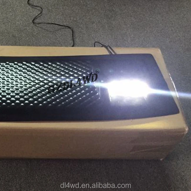 NEW design PP Matte Black car parts LED Front Roof Spoiler For Hi-lux Revo 2017