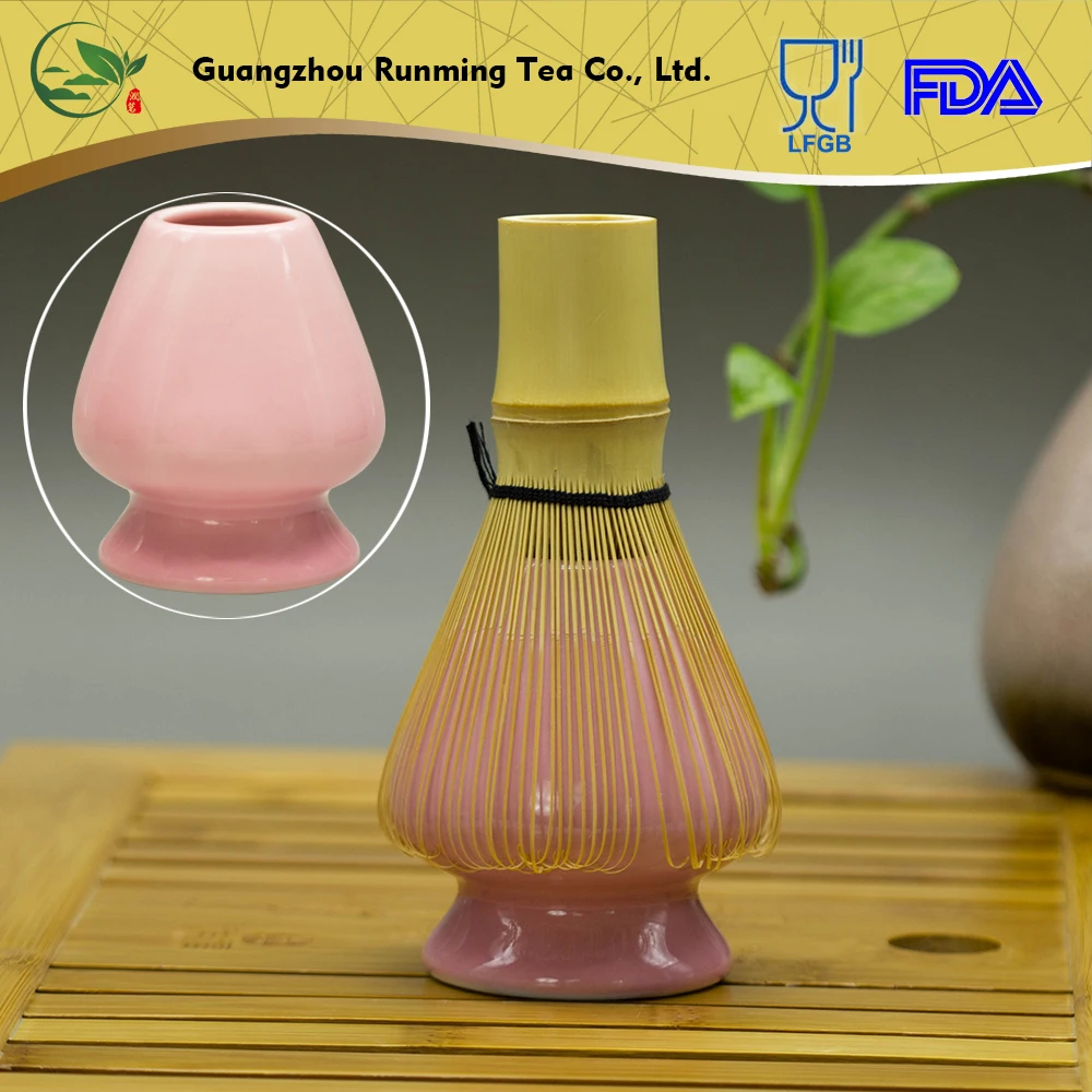 Japanese Ceremony Different Color Whisk Stand Available Porcelain Bamboo Matcha Tea Chasen Naoshi Whisk Holder