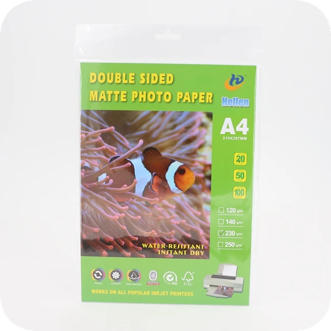 Water Resistant Fast Dry Premium Bright White Waterproof A4 Inkjet Paper Glossy Photo Paper 200gsm A4 Paper