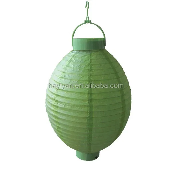 
Round stripped rice paper lantern battery operated lantern 