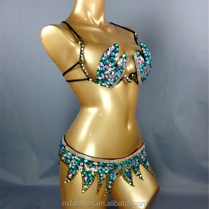 Blingbling Wholesale Sex Carnival Costumes Beautiful Wire Bra NCC 018