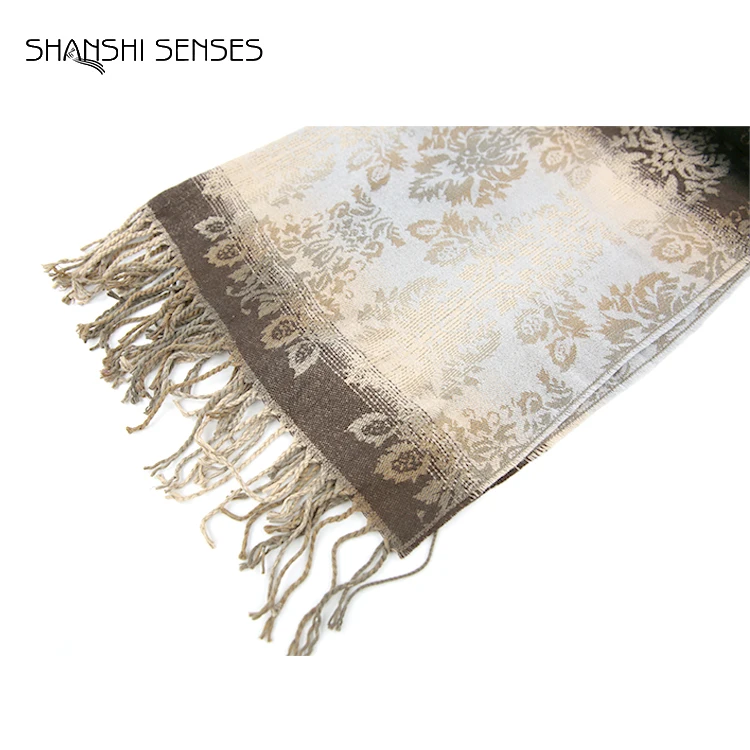 Ladies Acrylic Tapestry Jacquard Blanket Scarf Pashmina