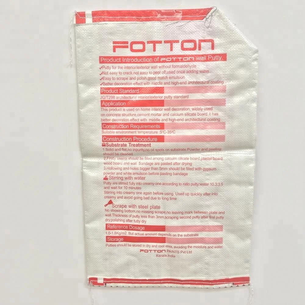
PP woven wall putty packing bags 