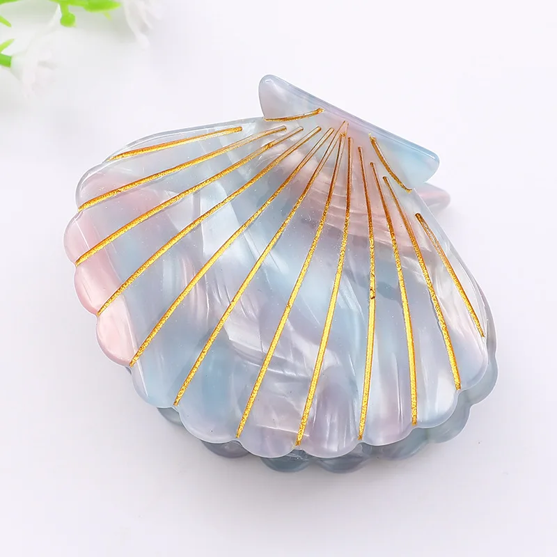 2019 Women Accessories Shell Shape Hair Clips For Women Acrylic Hair Claw