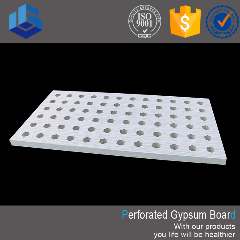 
Acoustic hexagon design perforated gypsum ceiling tiles 