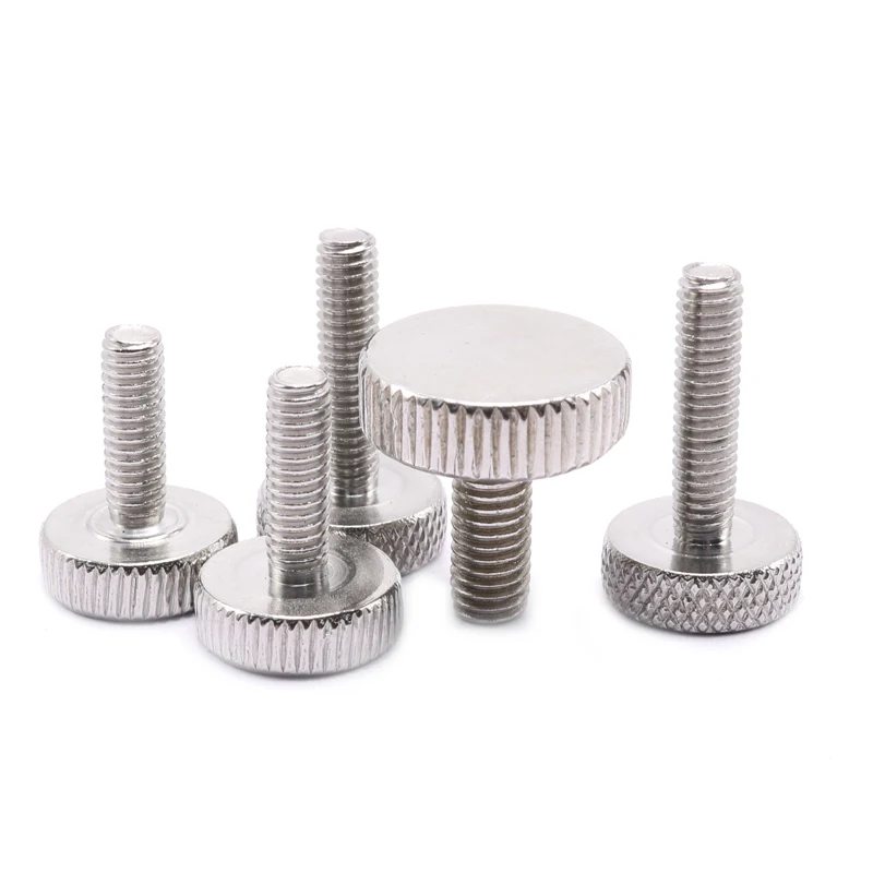 Stainless Steel Flared-Collar Knurled-Head Thumb Screws For Computer