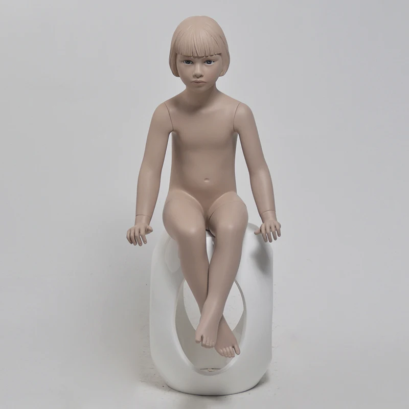 Life size realistic face clothes store display full body little little child mannequin girl