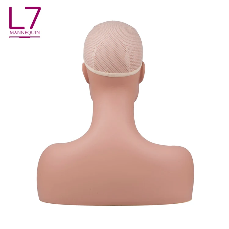 
Asian Mannequin Head Without Hair 100% Human Hair Mannequin Head Stand 