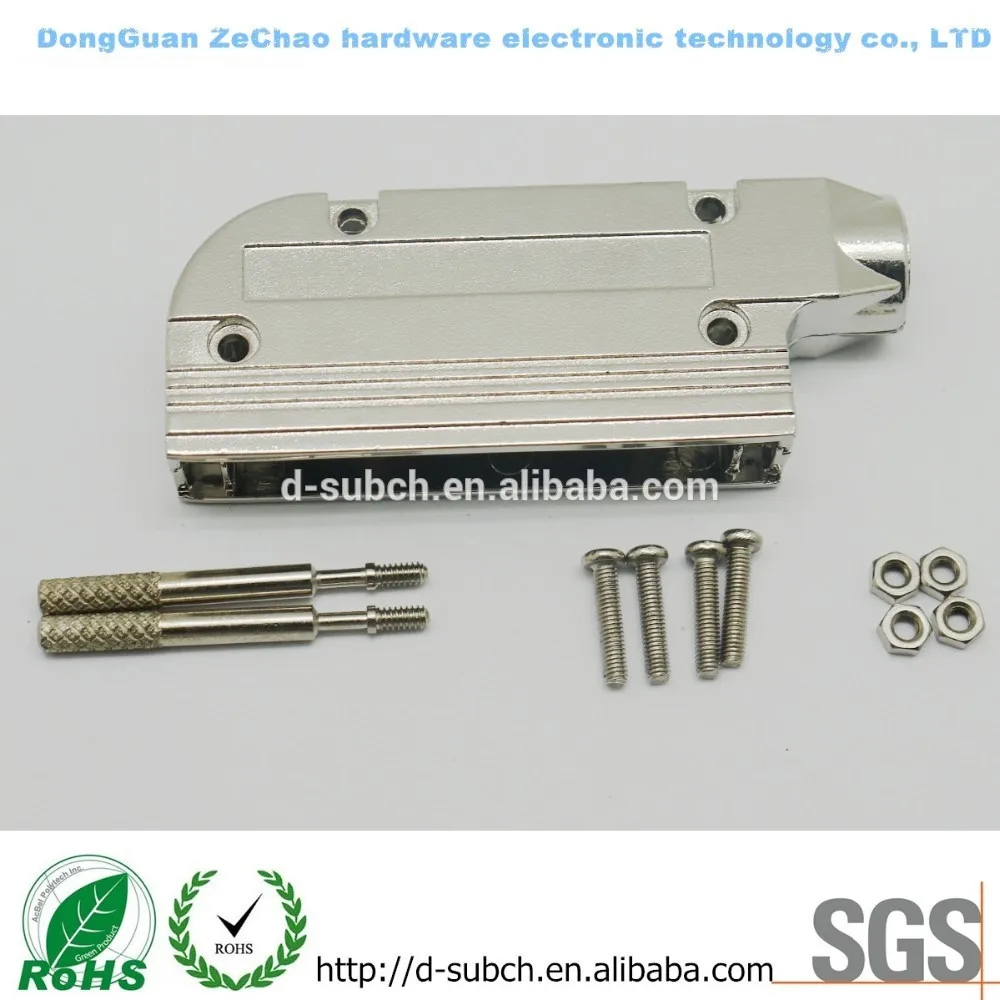 D-sub 37 контакт. крышка разъема 90 град. стали никелирование