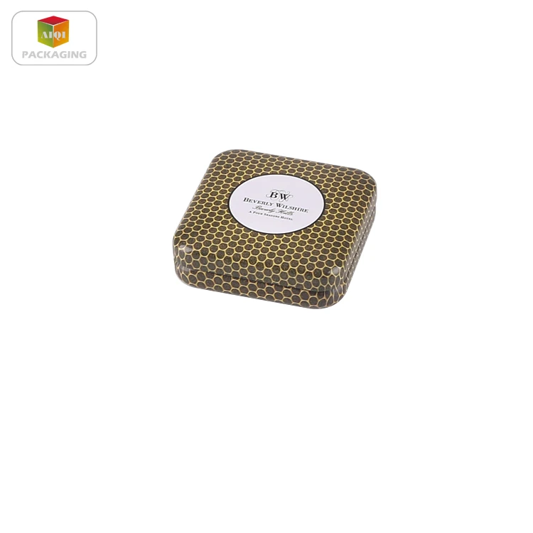 
Lovely wholesale metal packaging square decorative tin box for mini condoms 