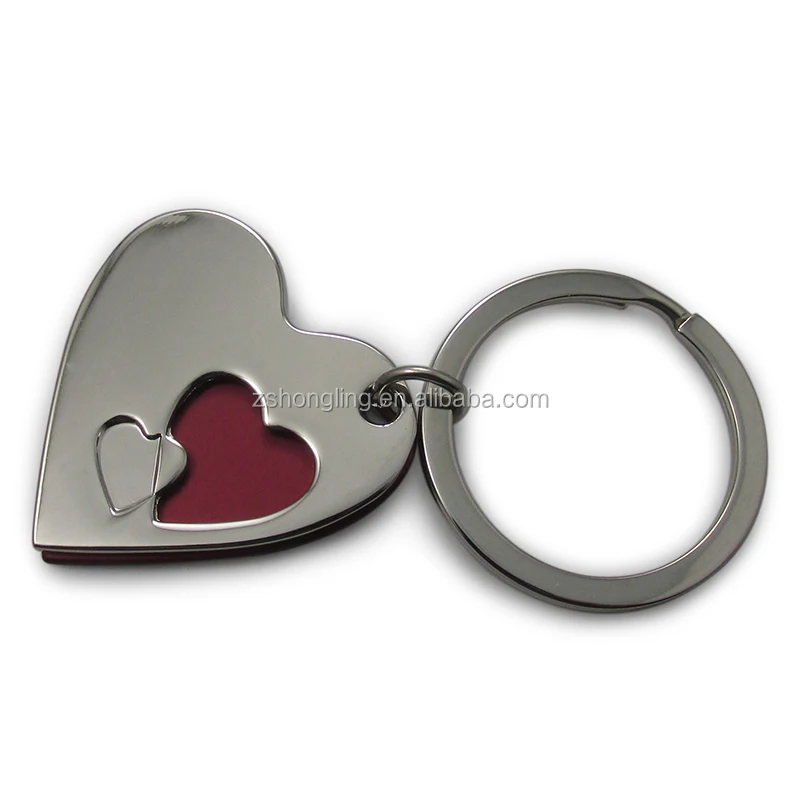 
Custom wedding souvenir gifts heart shape keychain 