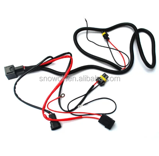 H1 H3 H7 H11 9005 9006 HB4 Single Beam HID Xenon Conversion Kit Relay Wire Harness
