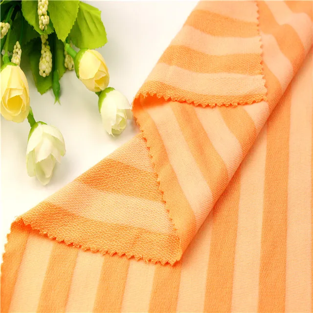 Лидер продаж французская махровая трикотажная ткань оранжевый трикотажный текстиль для