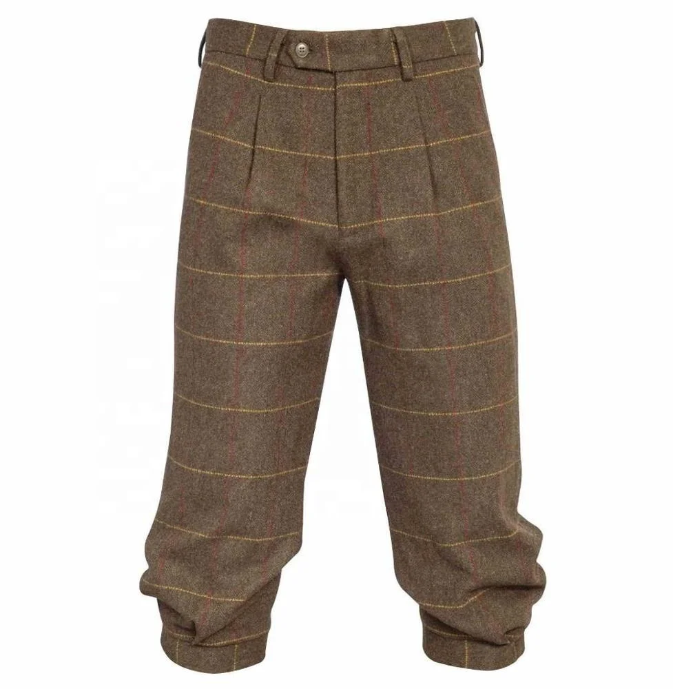 2019 wholesale 100% Tweed Wool heated mens outdoor water repellent windproof hunting pants