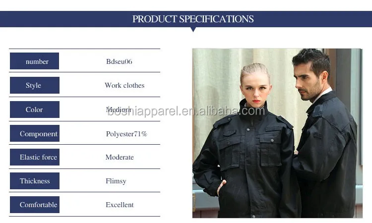 Новый дизайн, униформа безопасности для мужчин и женщин, униформа охранника