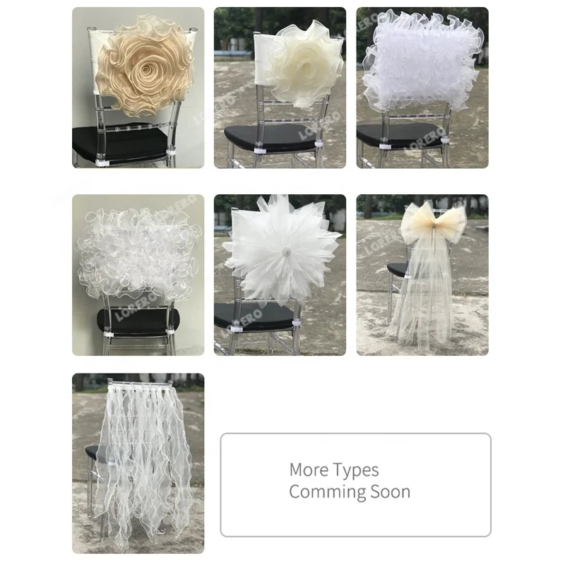 Luxury Elastic Tiffany Chair Cover Sash Wedding Flower Chair Sashes