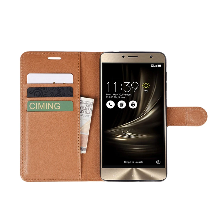 2019 фабрика OEM оптовая Фолио телефон кожаный чехол для Asus Zenfone 3 Deluxe ZS570KL