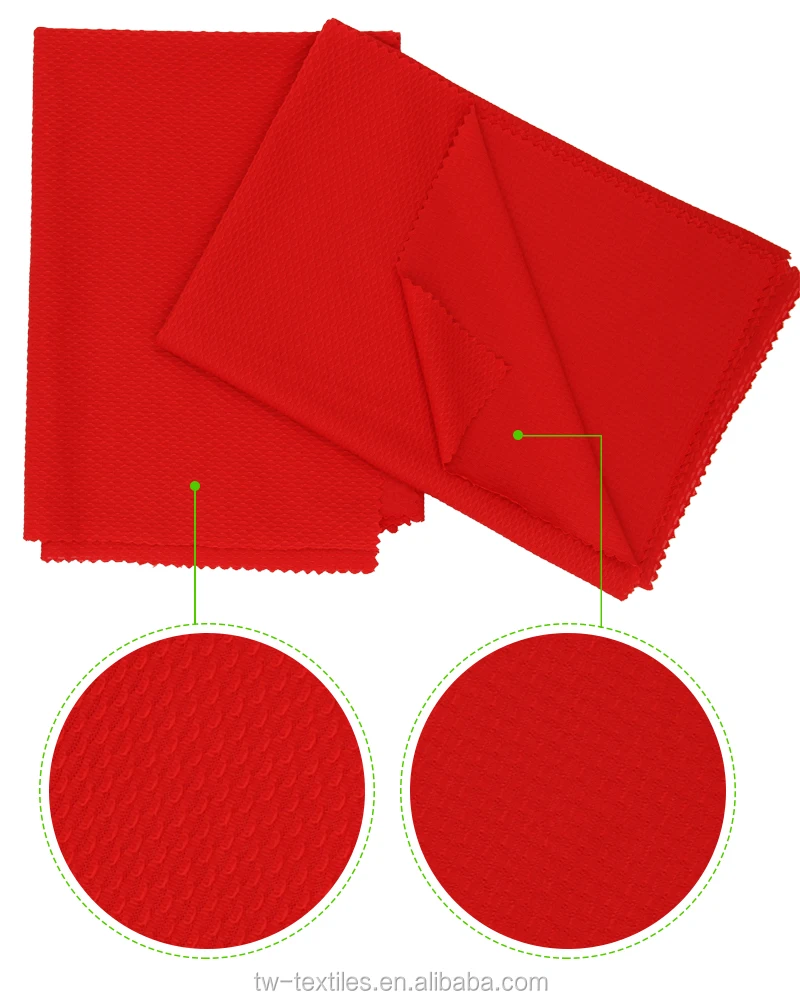 90% Polyester 10% Spandex Dri Fit Sretch Jacquard Mesh Fabric for Football Jersey Clothes