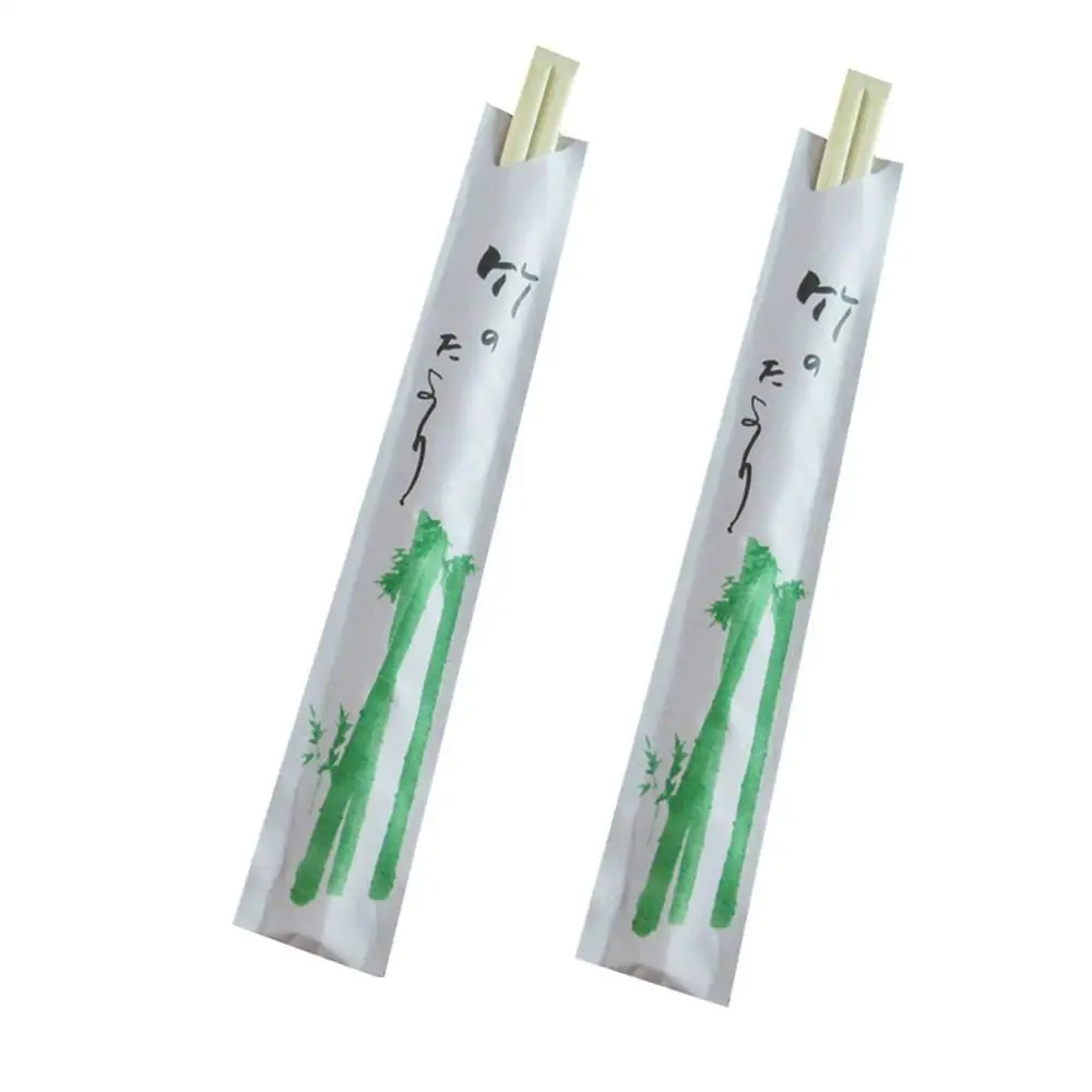 Одноразовые Бамбуковые Tensogue порезанные палочки, полностью бумажные упаковочные палочки для еды на заказ