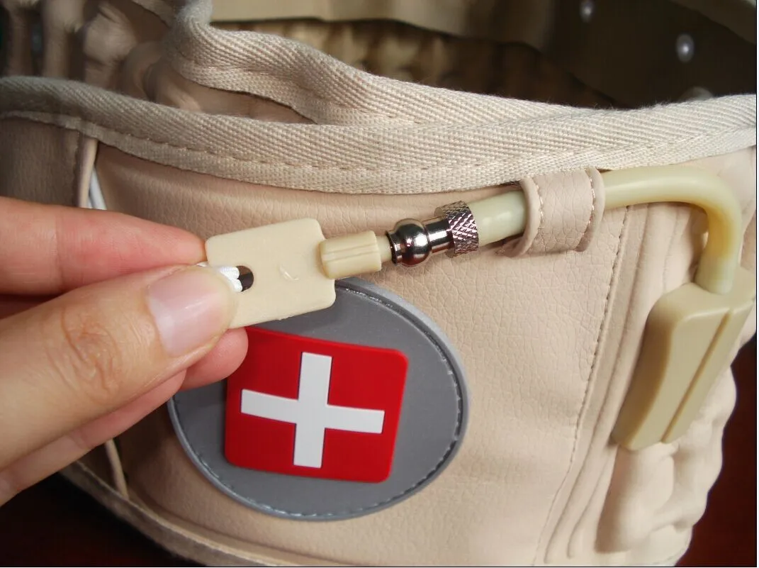 Physio Decompression Back Belt Pain Lower Lumbar Support Back Massage Air Traction Brace