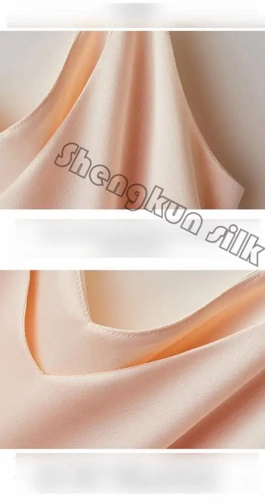 
Lady charmeuse Silk Tank Top Camisole Silky Sleeveless Blouse Tank Shirt with Soft fabric sleepwear home outfit 