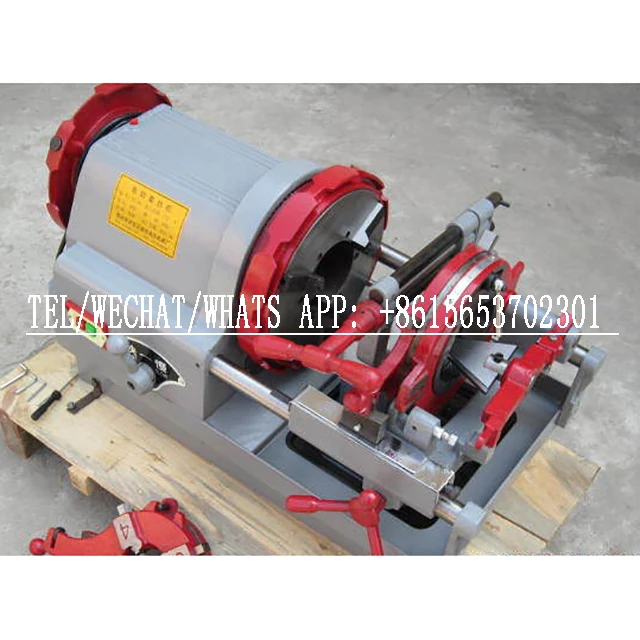 Stainless steel pipe iron pipe cut external thread Threading inner hole chamfering machine