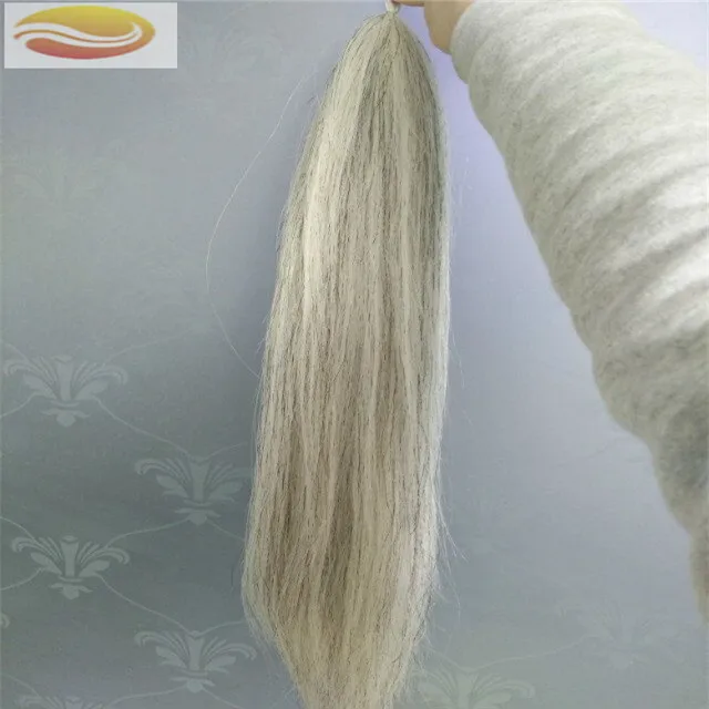 
Best Price Natural White False Horse Tail Hair For Sale 