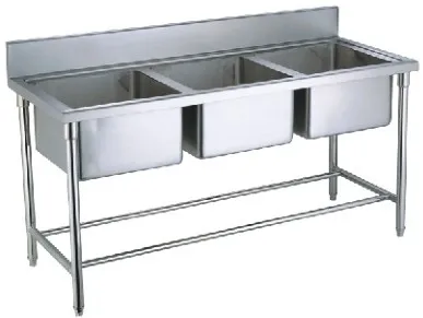 stainless steel knee operate hand free wash hand basin