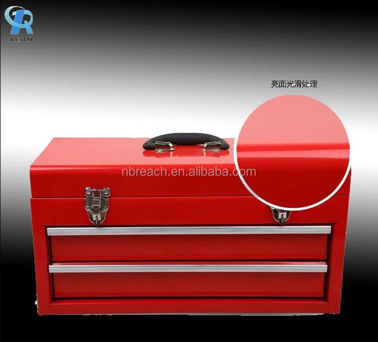 High quality steel cabinet type trolley master hand tool box with 2 drawers